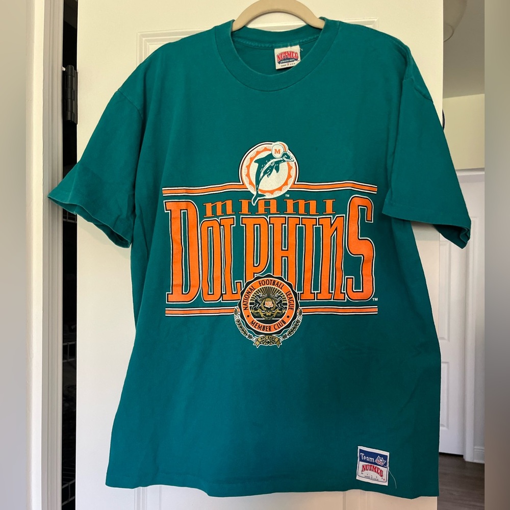 Vintage Miami Dolphins Teal Graphic T-Shirt